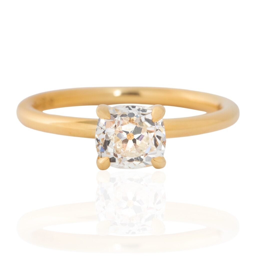 1.02ct Old Mine Cut Diamond Solitaire, GIA