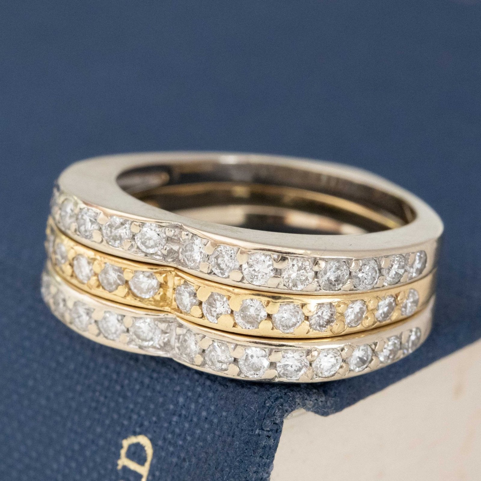 1.00ctw Diamond Heart Shape Stacker Bands, French - Image 6