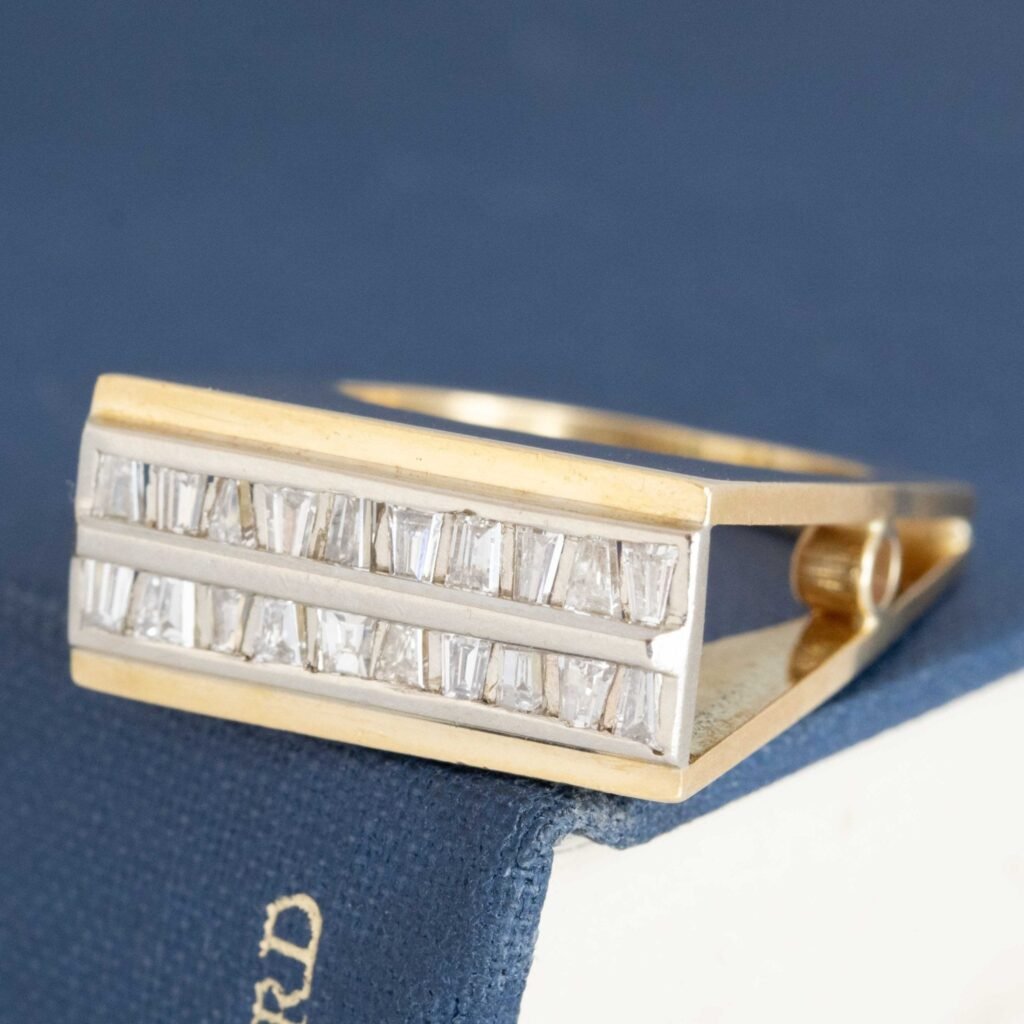 1.00ctw Retro Tapered Baguette Diamond Ring, by Henry Dunay