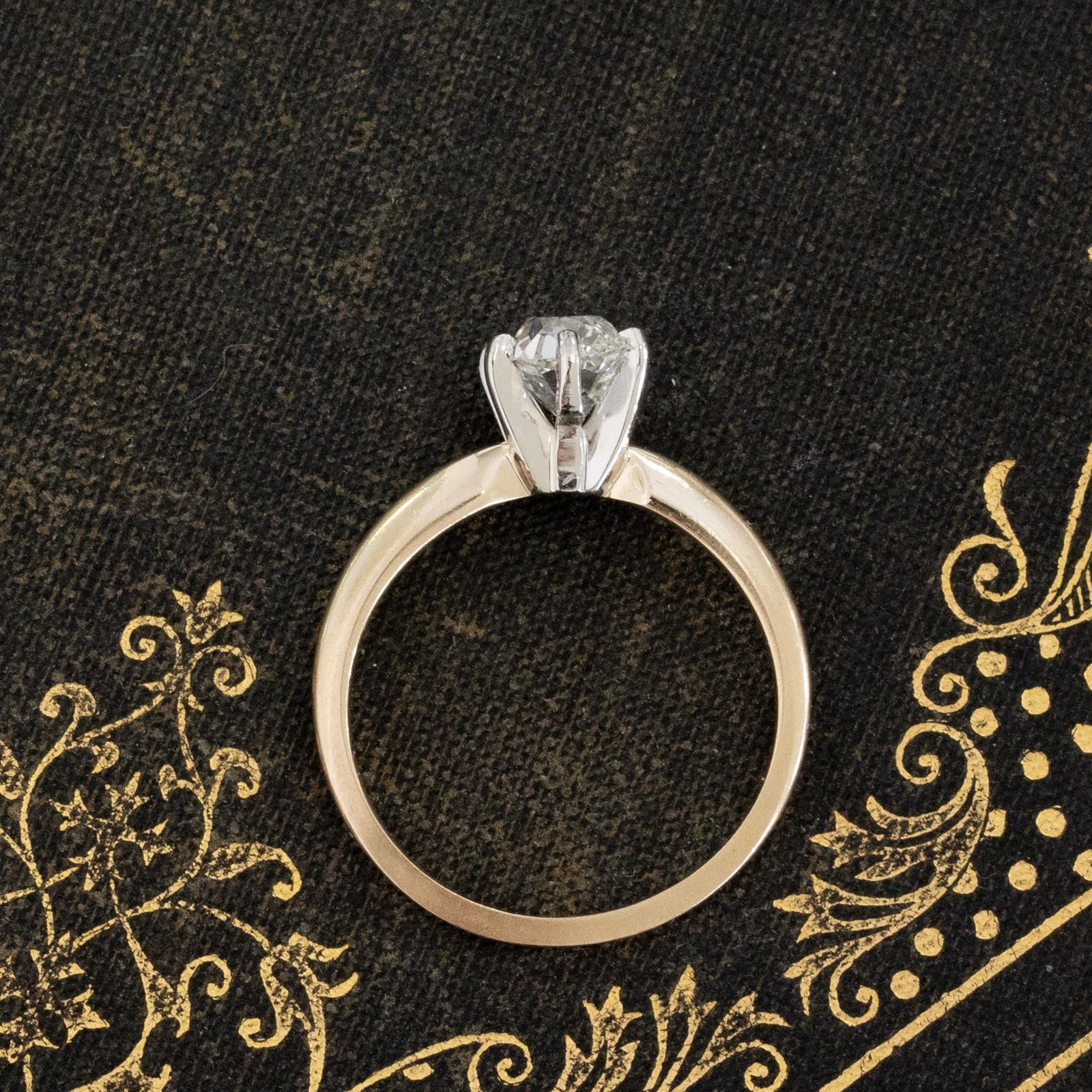 1.02ct Vintage Old Mine Cut Diamond Solitaire, GIA - Image 5