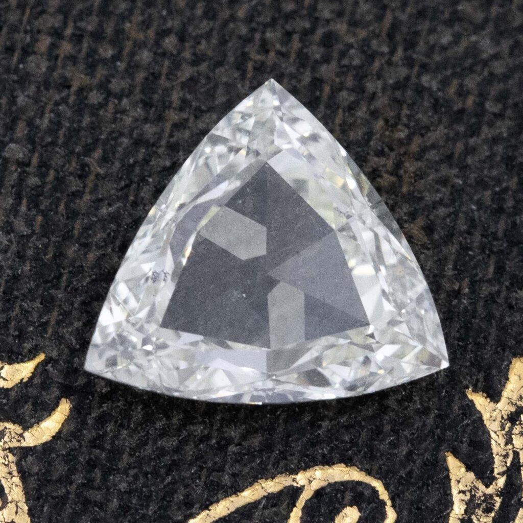 1.02ct Rose Cut Trillion Cut Diamond, GIA U-V SI2