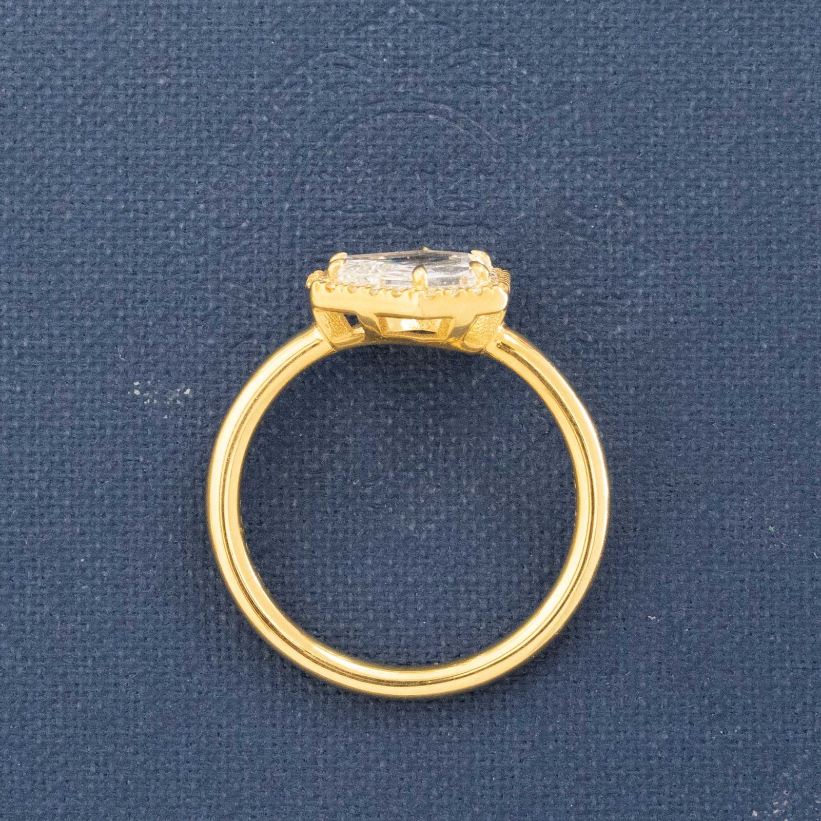 1.04ct Kite Step Cut Diamond Halo Solitaire - Image 5
