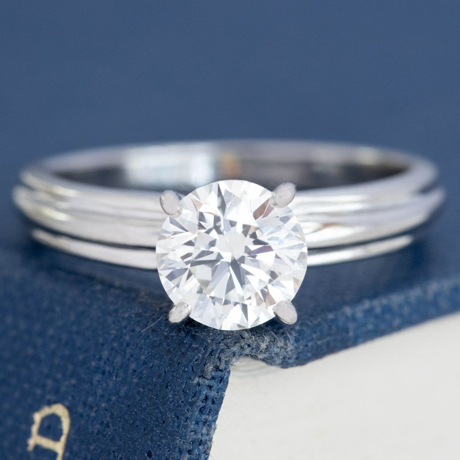 1.04ct Vintage Round Brilliant Cut Diamond Solitaire, GIA