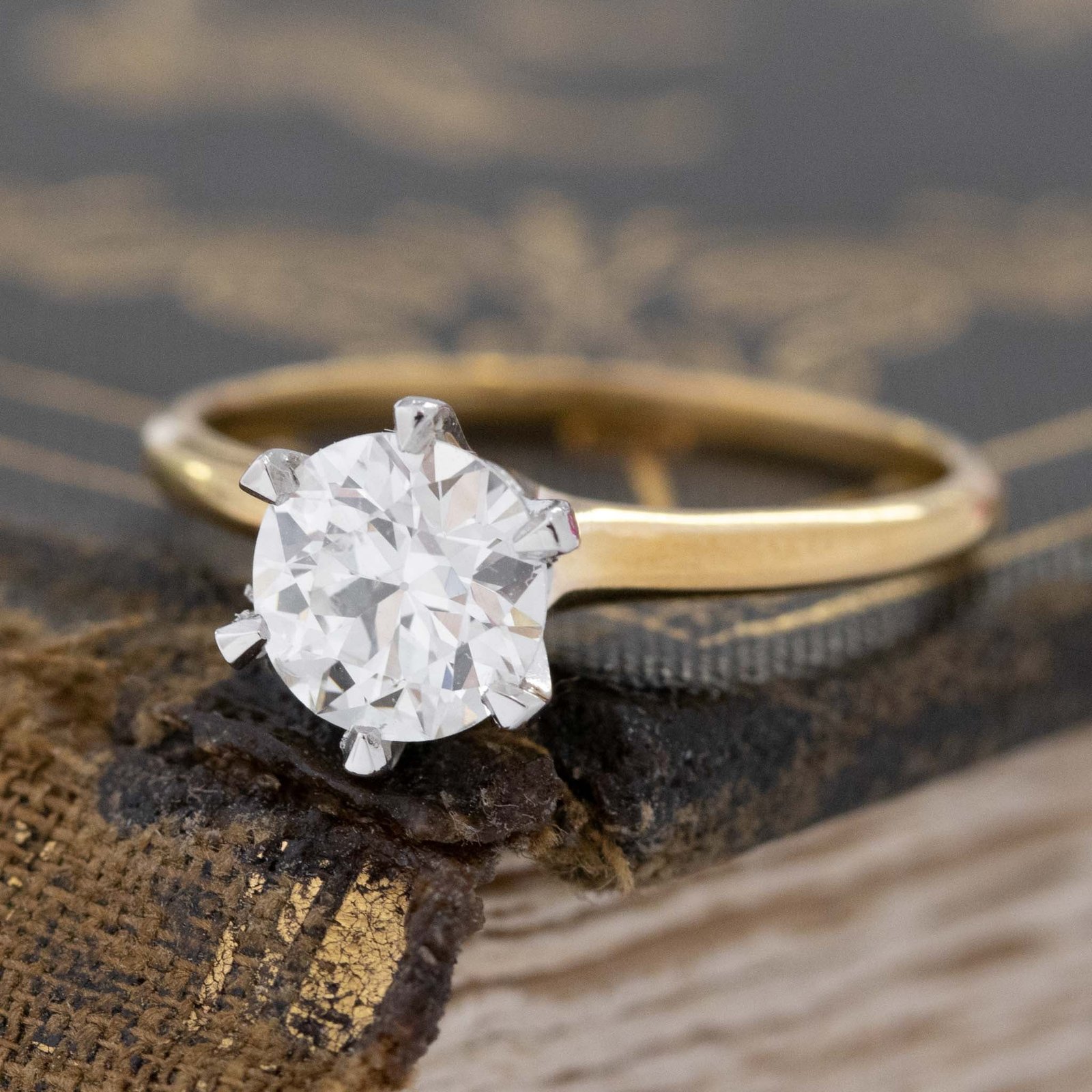 1.05ct Vintage Old European Cut Diamond Solitaire - Image 4