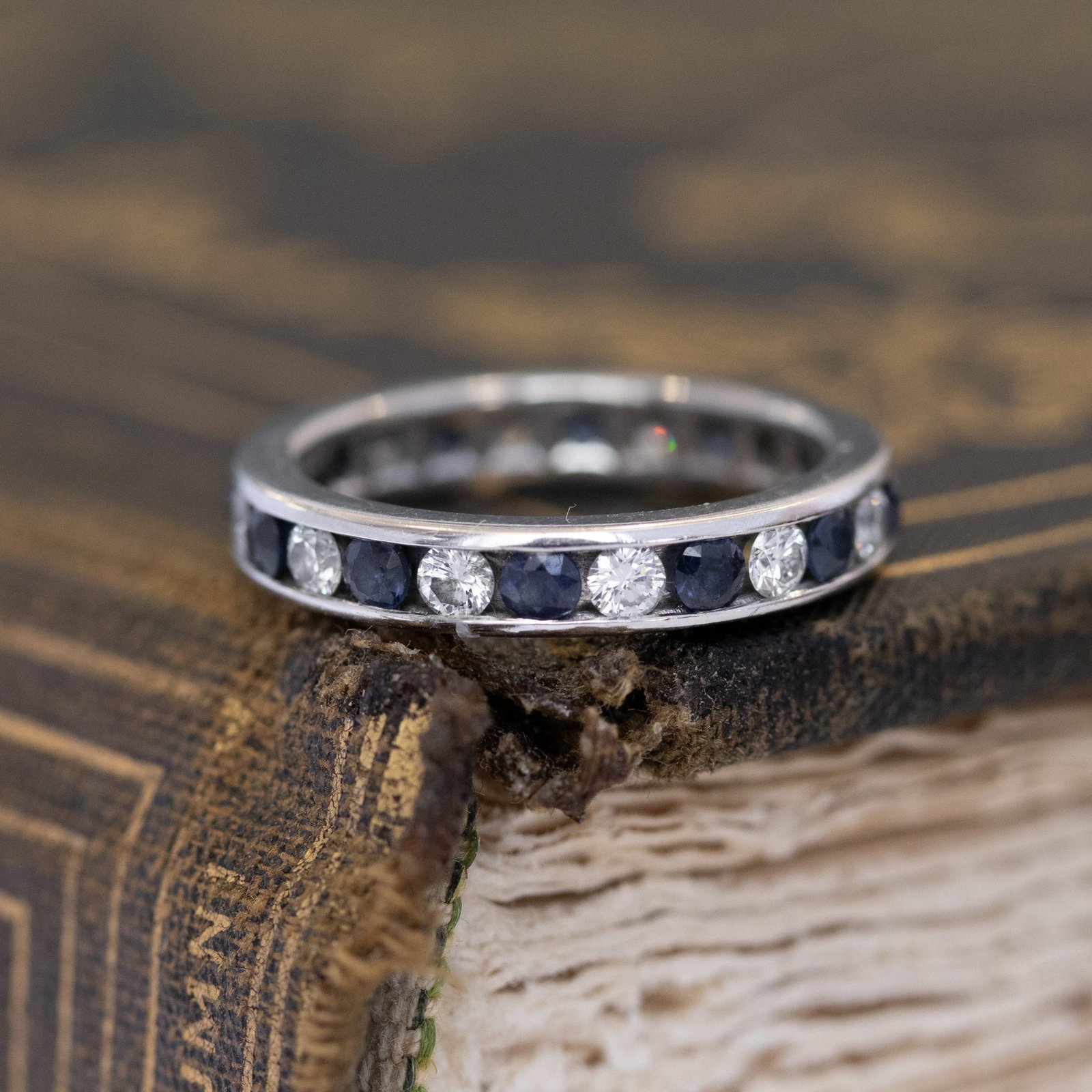 1.06ctw Vintage "Legacy" Sapphire & Diamond Eternity Band, by Tiffany & Co.