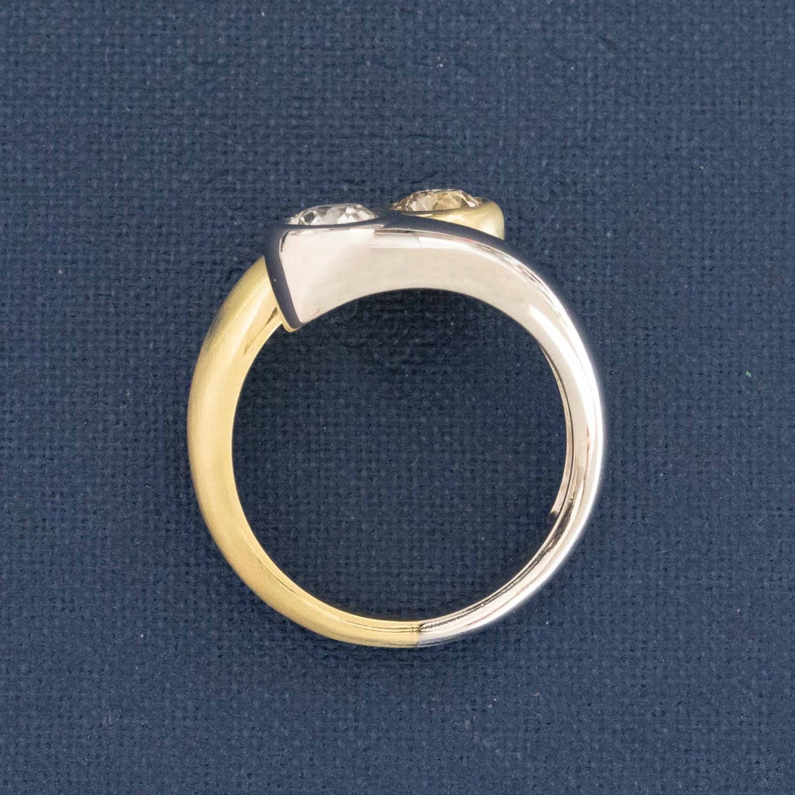 1.10ctw Old European Cut Diamond Toi et Moi, GIA - Image 5