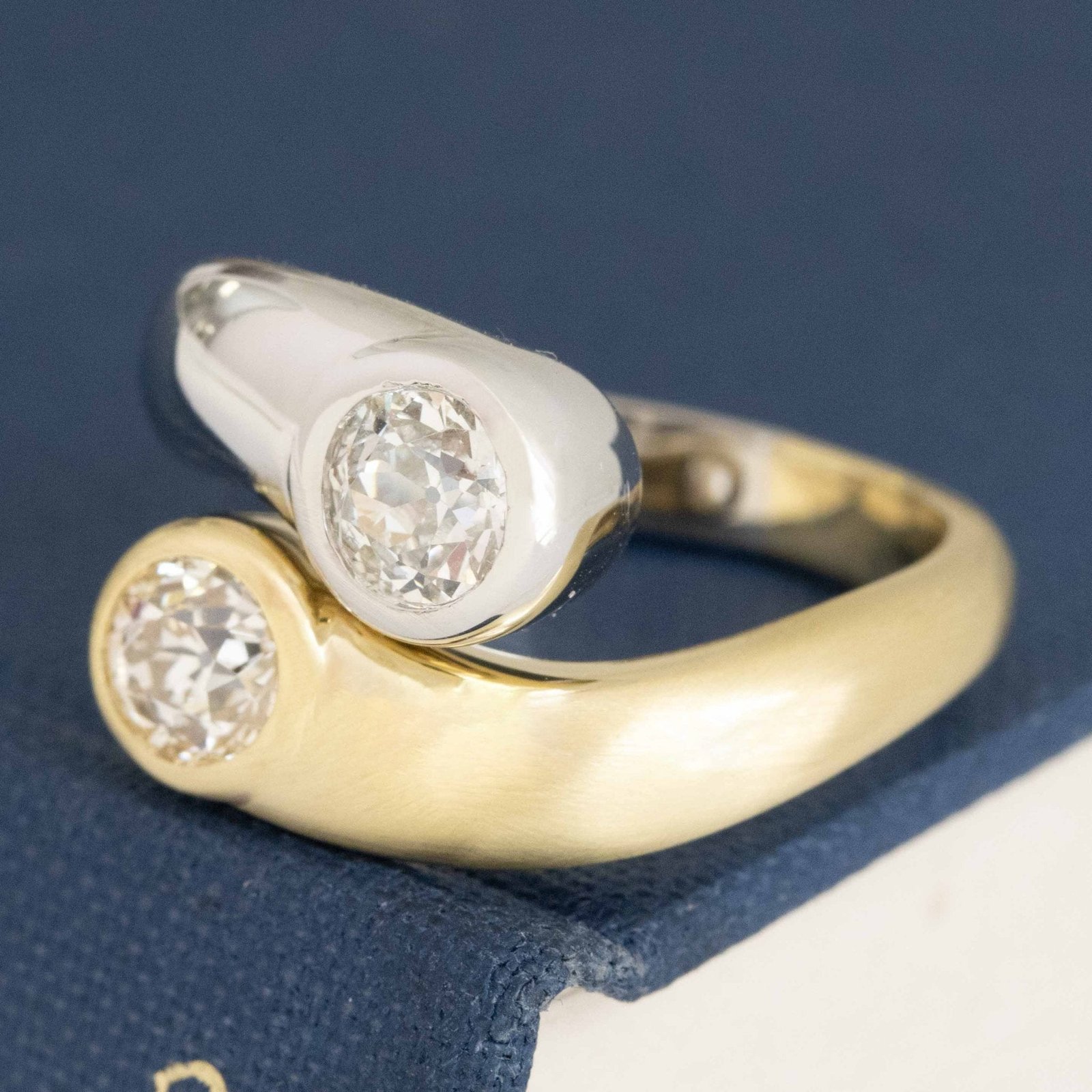 1.10ctw Old European Cut Diamond Toi et Moi, GIA - Image 4
