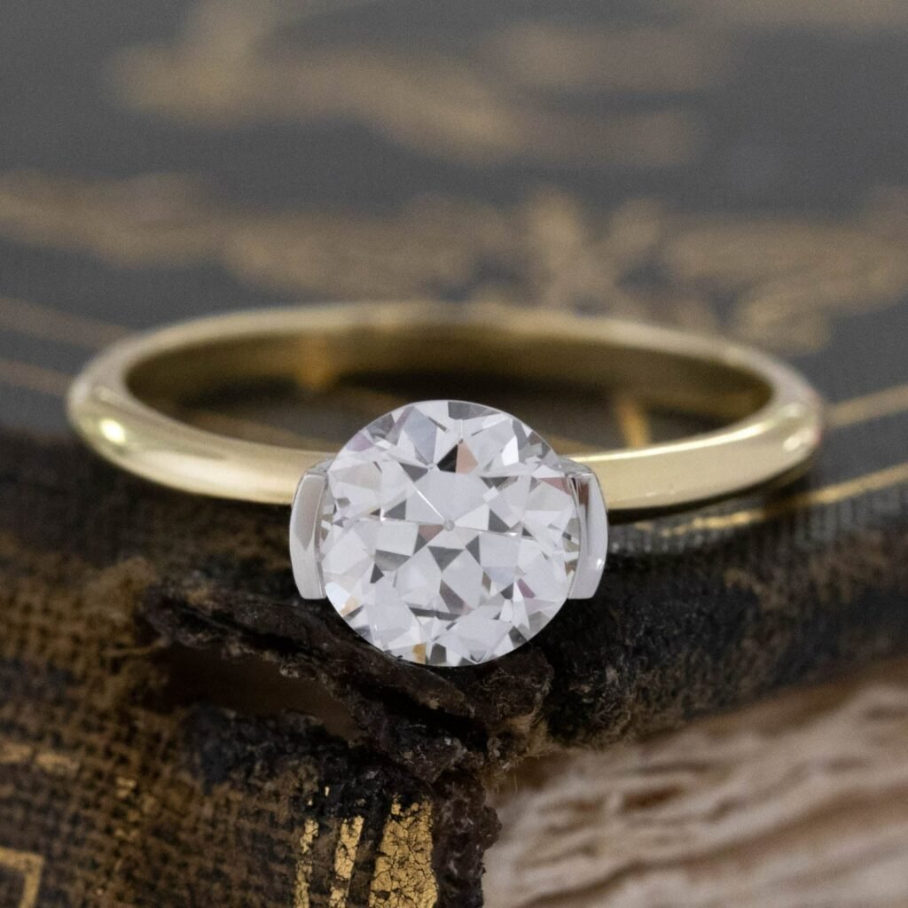1.12ct Old European Cut Diamond Solitaire, GIA