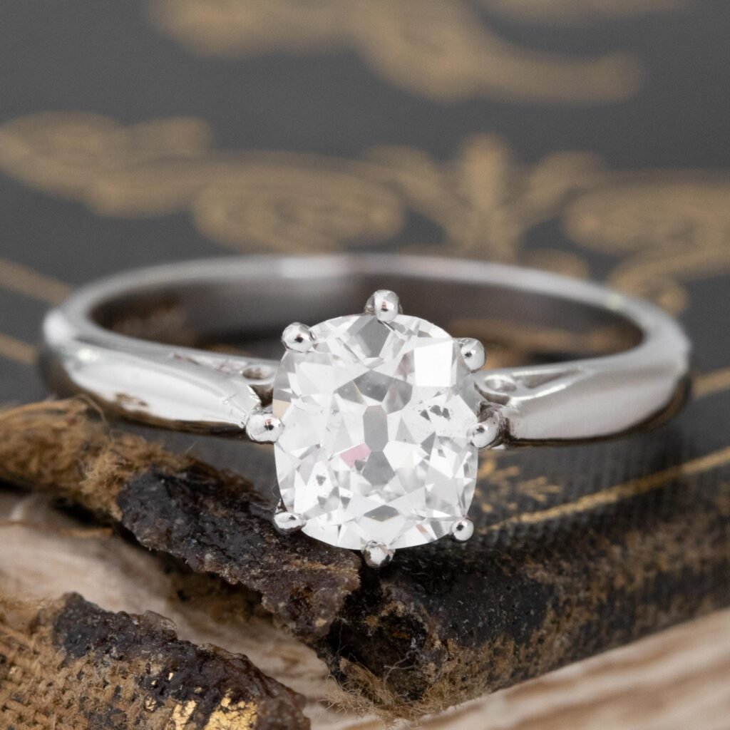 1.12ct Old Mine Cut Diamond Solitaire