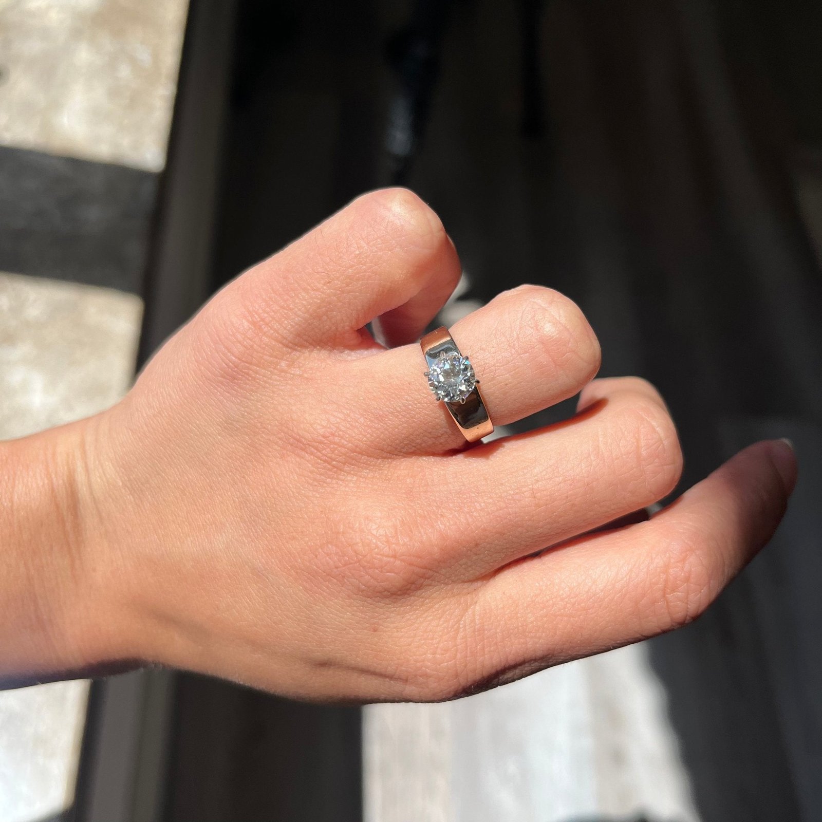 1.14ct Vintage Old European Cut Diamond Solitaire - Image 2