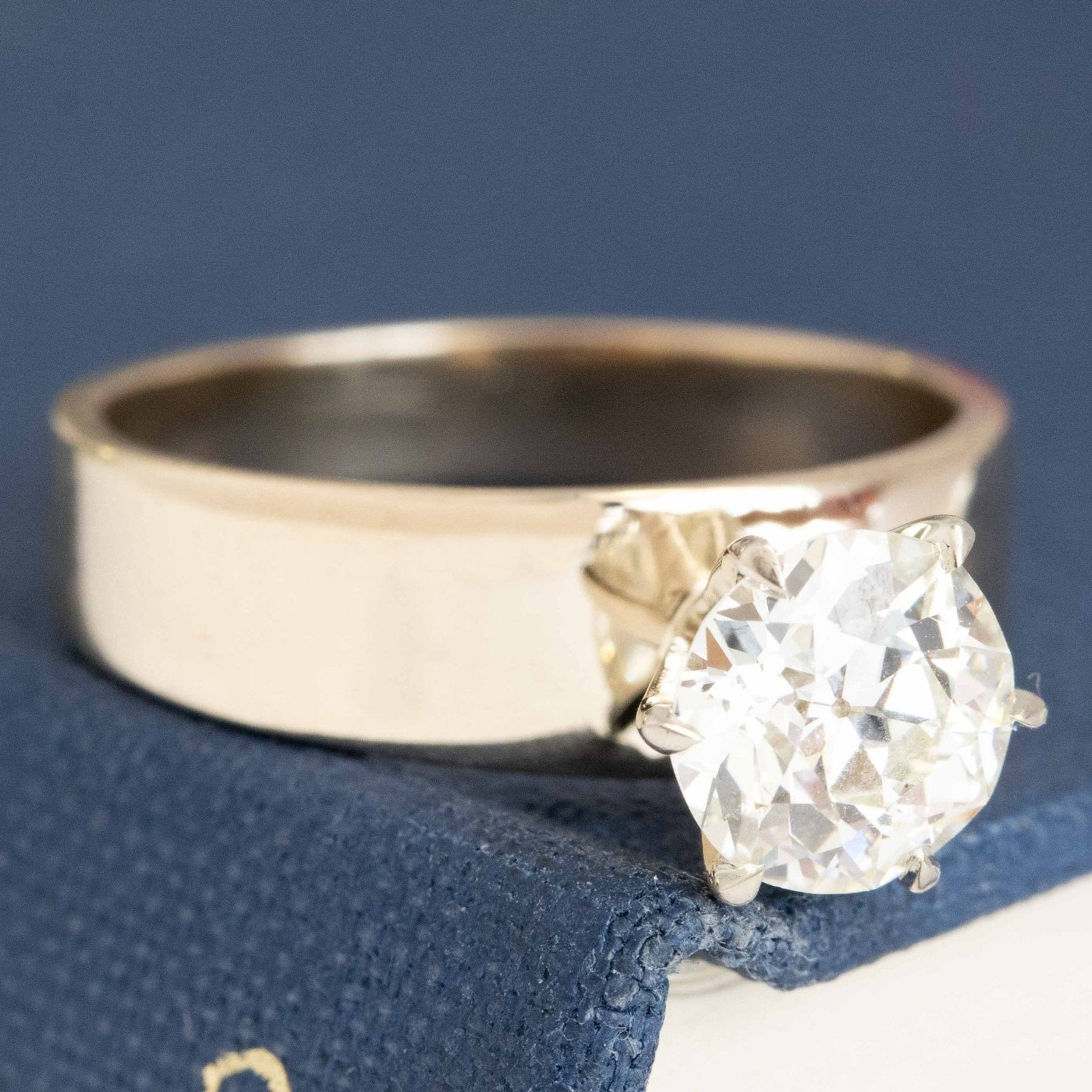 1.14ct Vintage Old European Cut Diamond Solitaire - Image 3