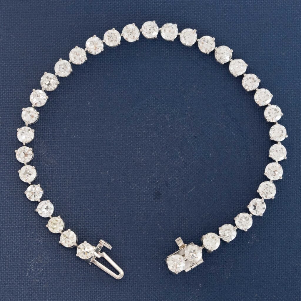 11.77ctw Old European Cut Diamond Tennis Bracelet