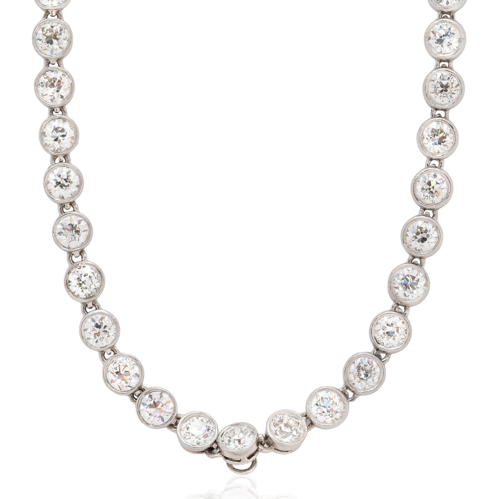 12.00ctw Antique Old European Cut Diamond Necklace, c 1933