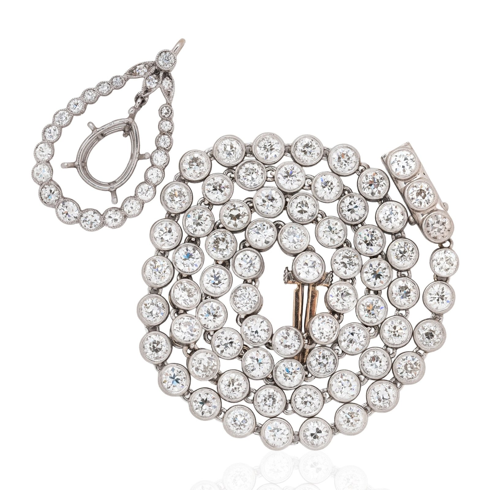 12.00ctw Antique Old European Cut Diamond Necklace, c 1933 - Image 8