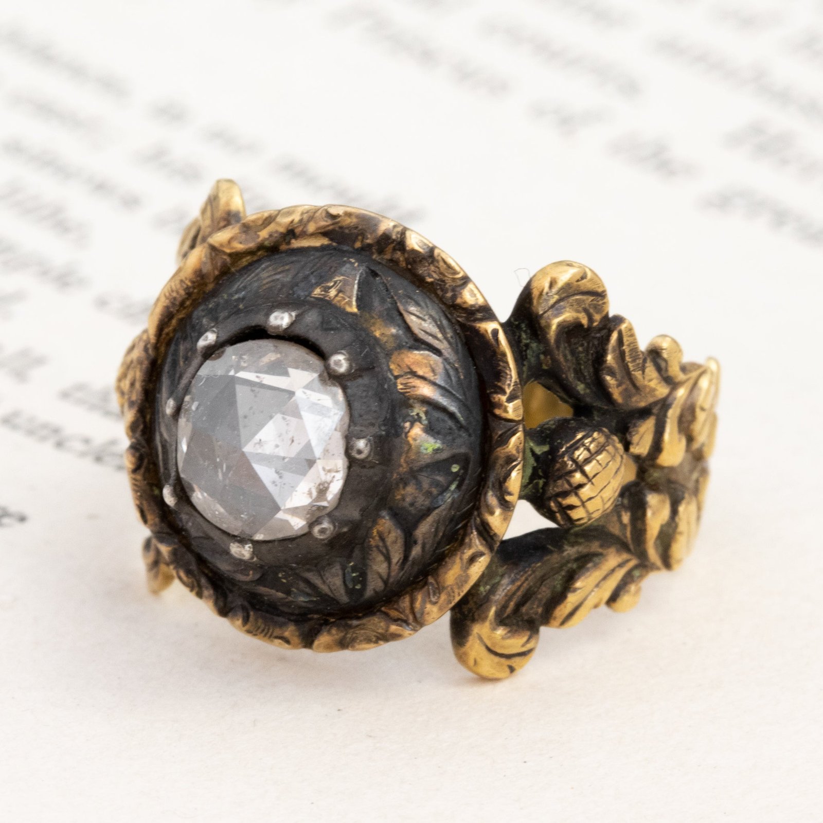 1.20ct Georgian Rose Cut Diamond Ring - Image 5