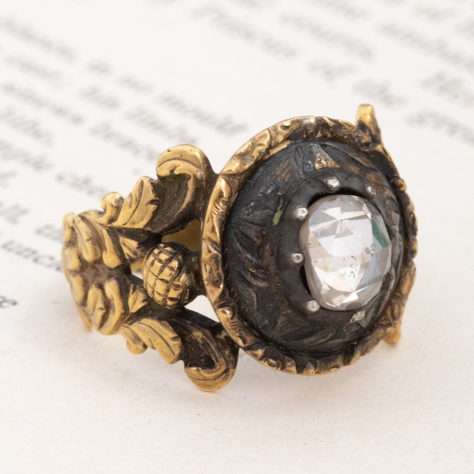 1.20ct Georgian Rose Cut Diamond Ring - Image 3