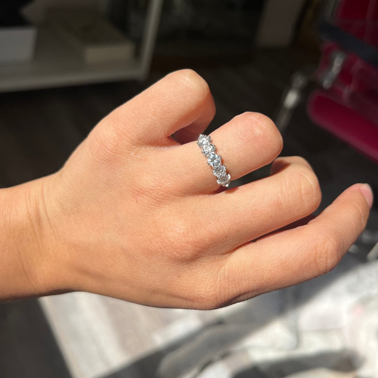 1.20ctw Old European Cut Diamond 5-Stone Band - Image 2