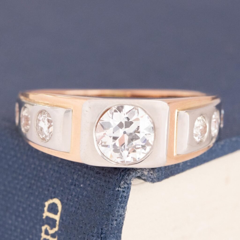1.23ctw Vintage Old European Cut Diamond Ring, by Boucheron Paris