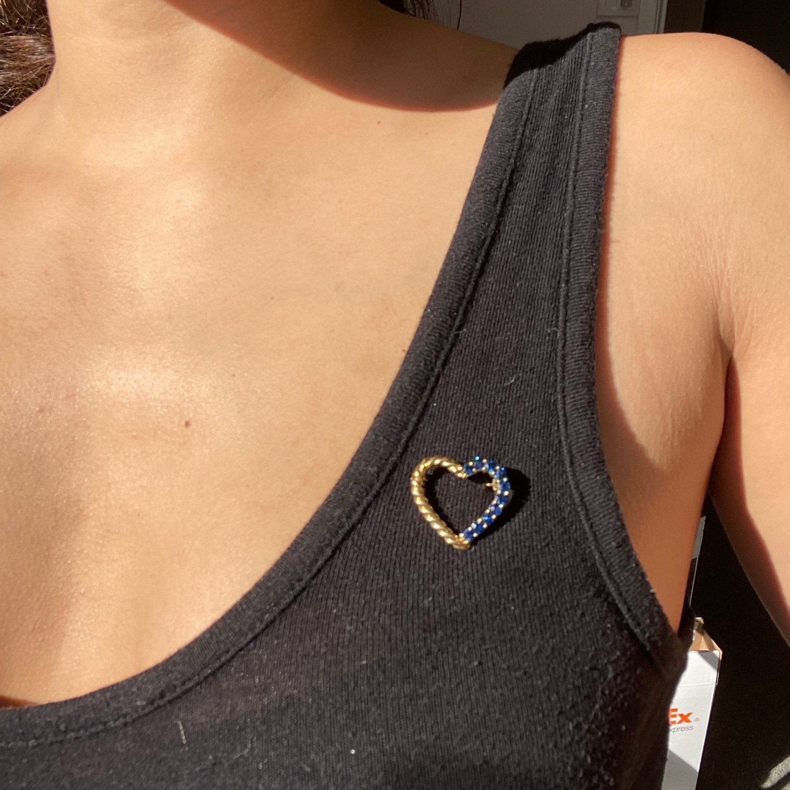 1.25ctw Vintage Sapphire Heart Brooch, by Tiffany & Co. - Image 2