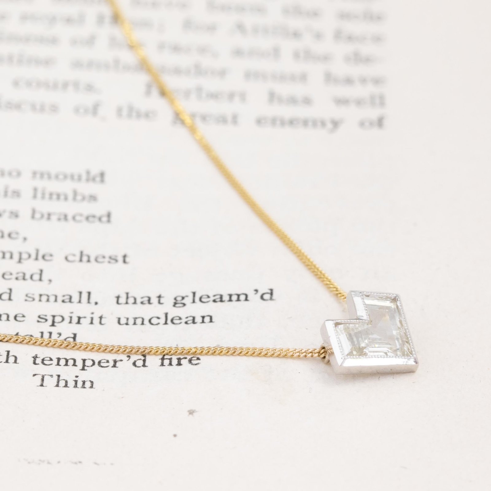 1.27ct Step Cut Diamond Heart Pendant, GIA N VS1 - Image 2