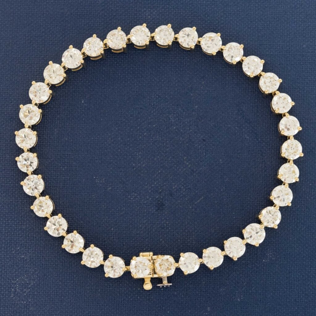 13.24ctw Old European Cut Diamond Tennis Bracelet