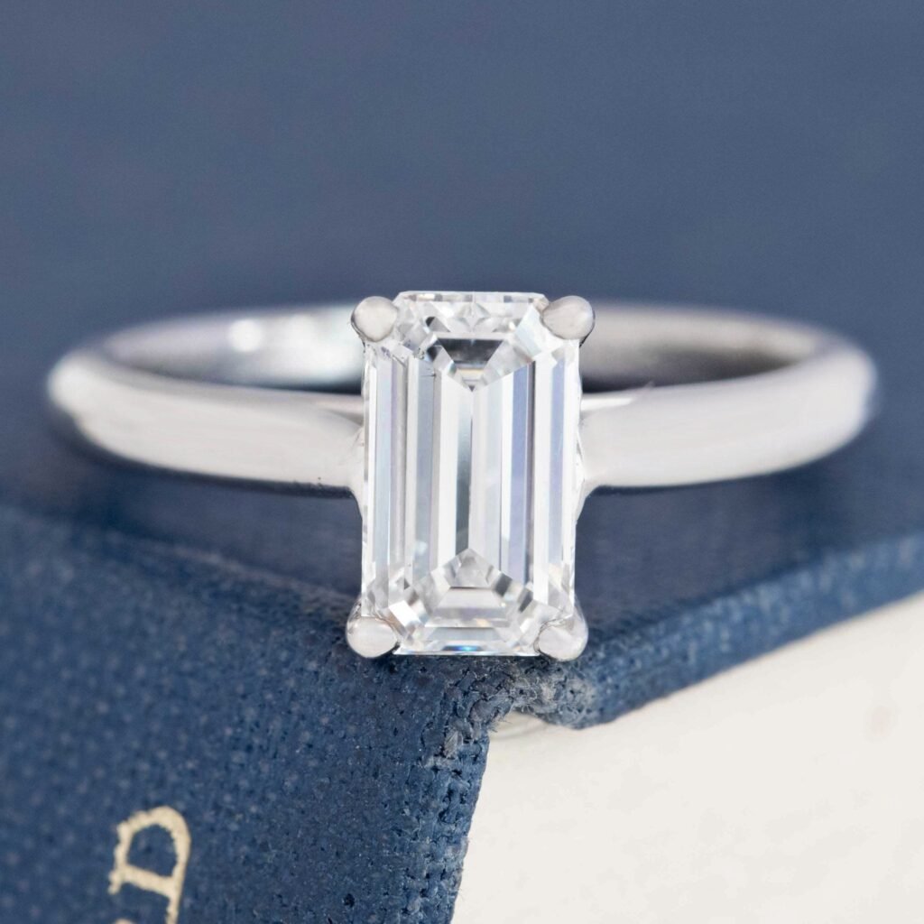 1.34ct Emerald Cut Diamond Solitaire by Cartier, GIA D