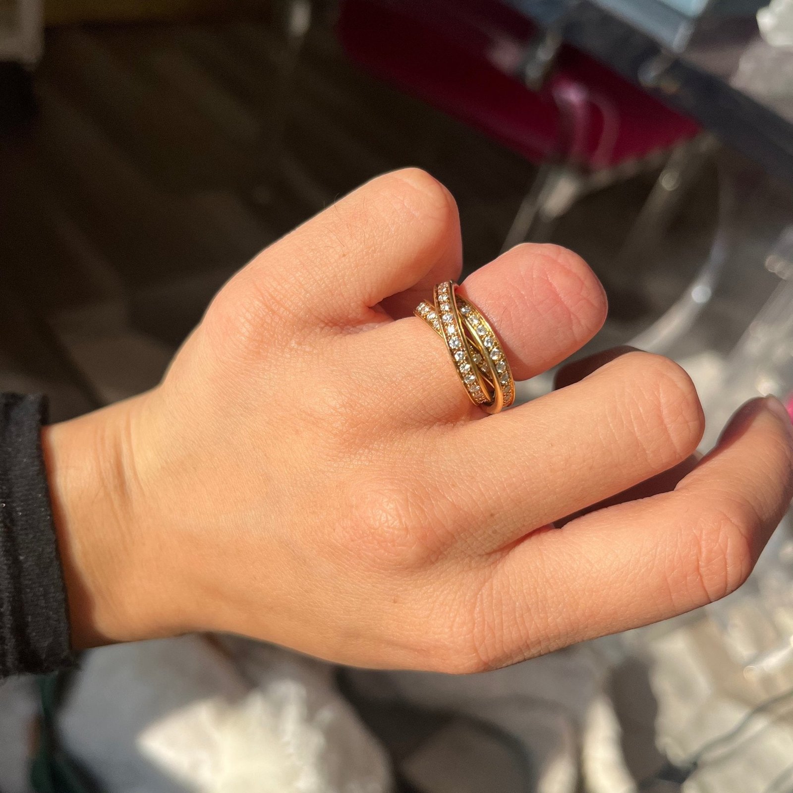 1.40ctw Diamond Eternity Rolling Ring, by Cartier France - Image 2
