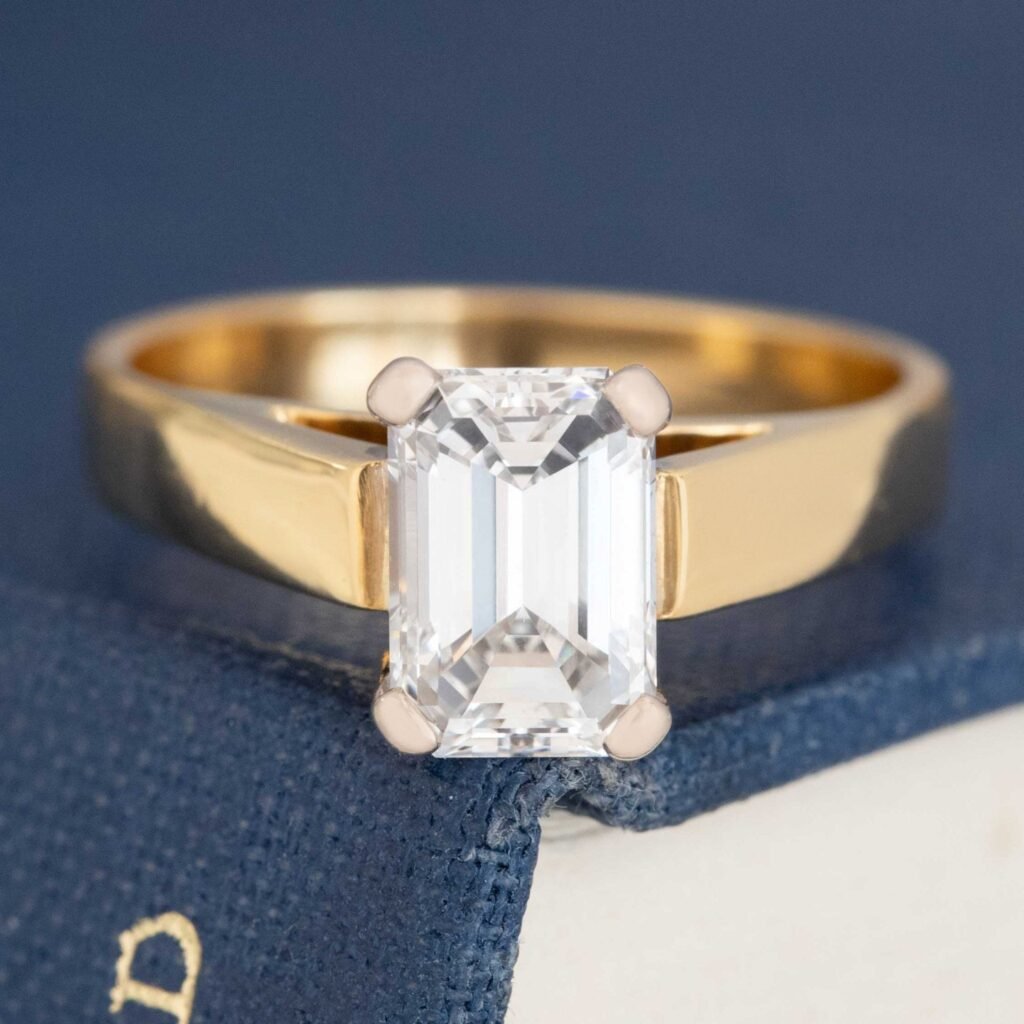 1.41ct Emerald Cut Diamond Solitaire, GIA