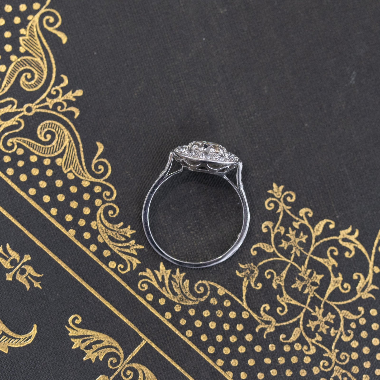 1.47ctw Old European Cut Cluster Ring - Image 6