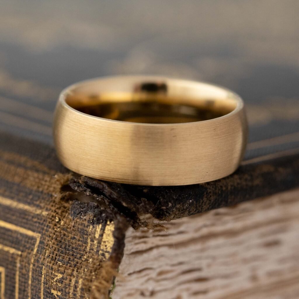 14kt Brushed Wedding Band, 6.9mm