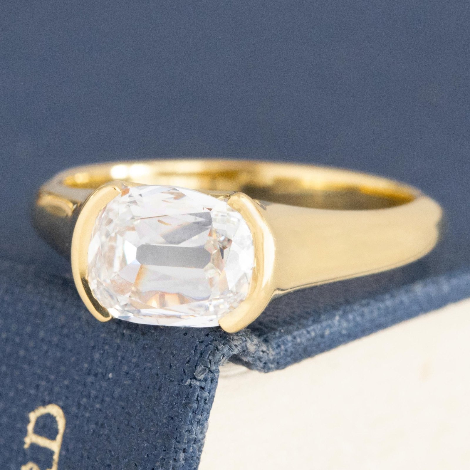 1.50ct Cushion Cut Diamond Half-Bezel Solitaire - Image 4