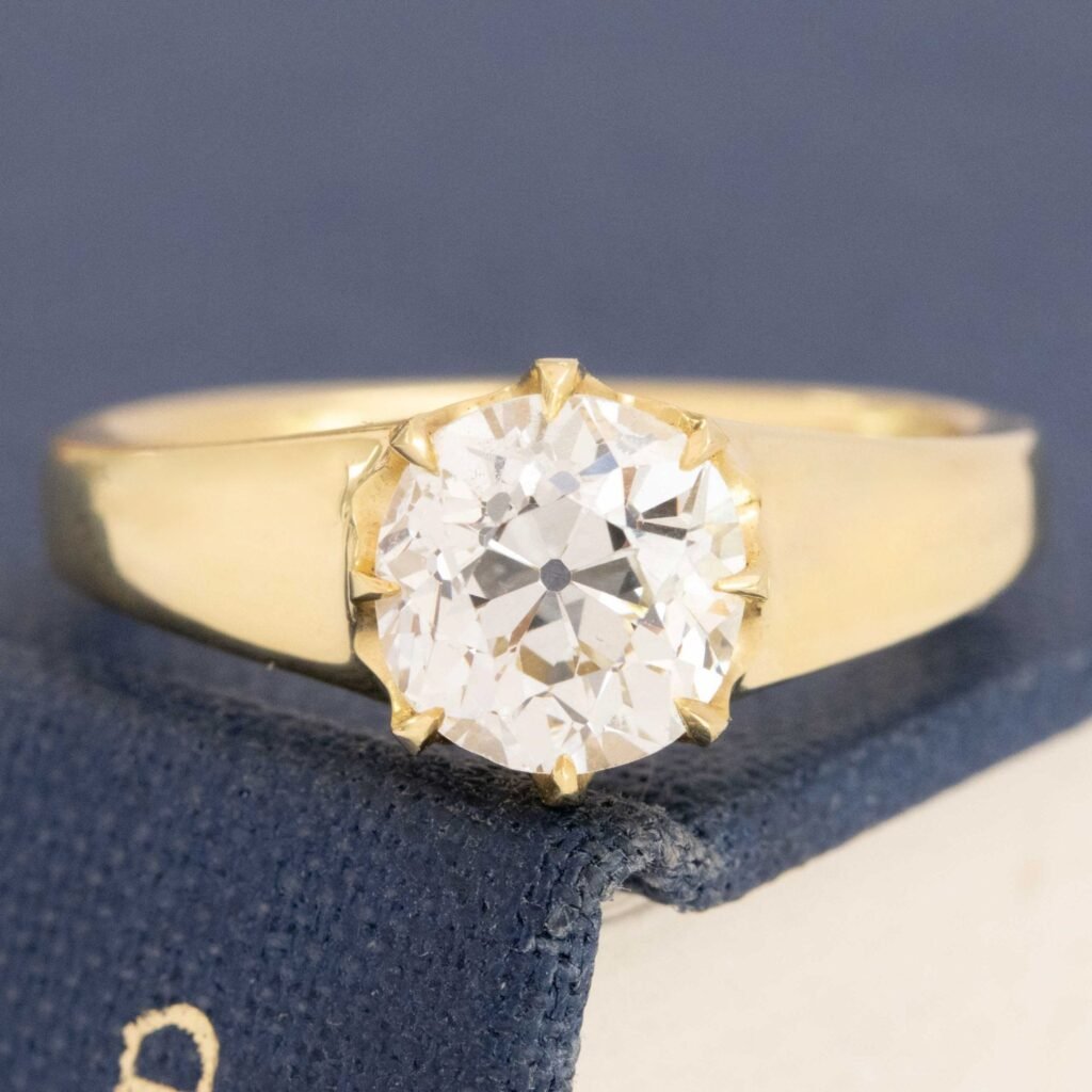 1.50ct Old European Cut Diamond Collet Solitaire, GIA