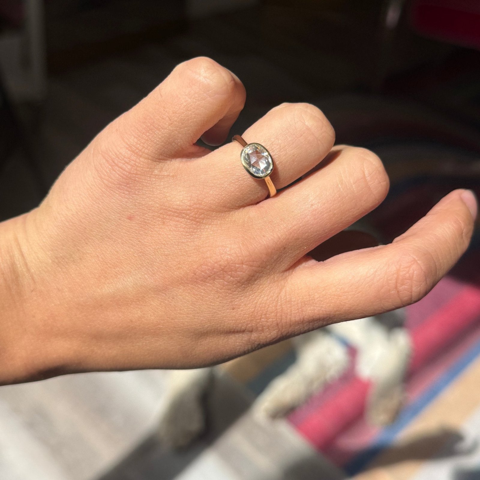 1.51ct Oval Rose Cut Diamond Solitaire, GIA - Image 2