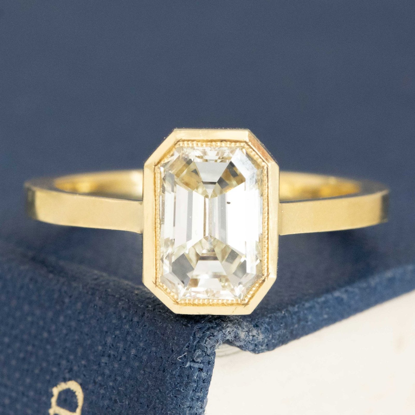 1.52ct Emerald Cut Diamond Bezel Solitaire, GIA - Image 3