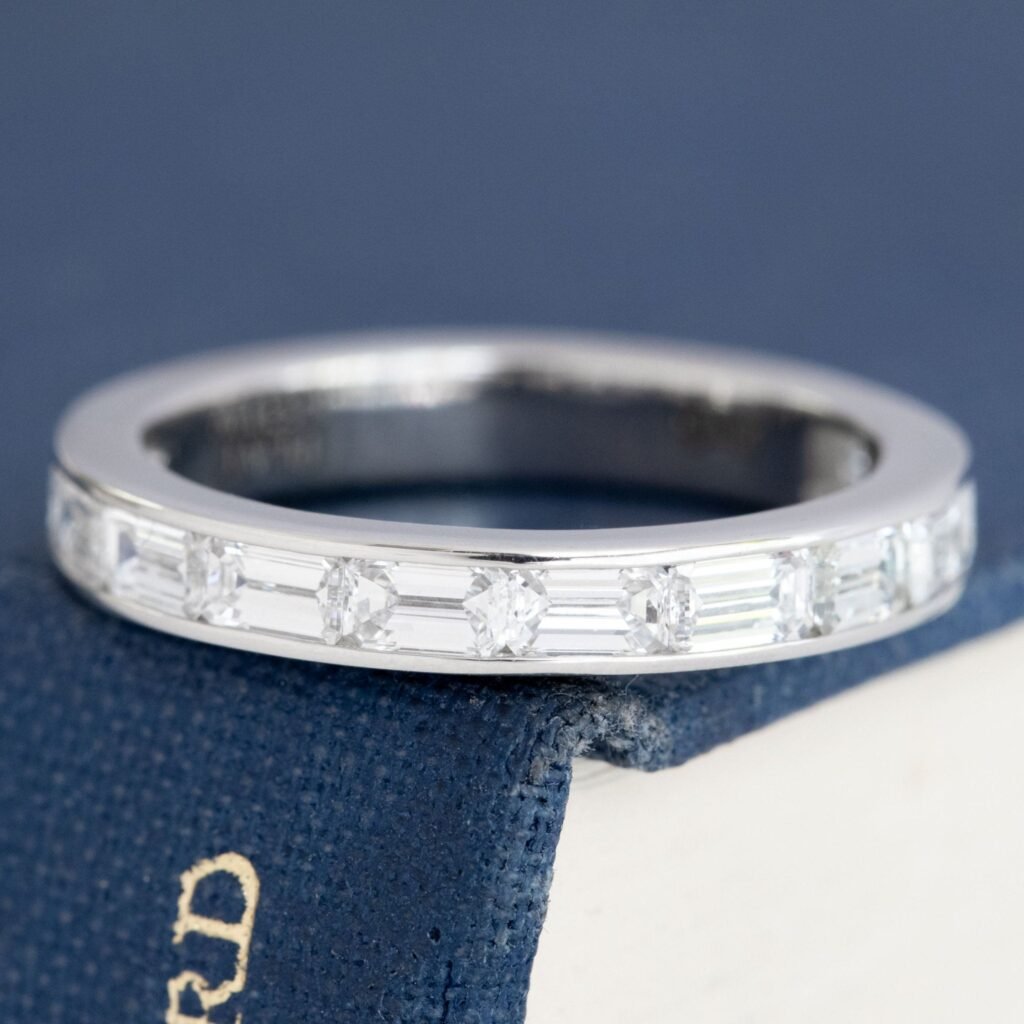 1.53ctw Emerald Cut Diamond Half-Eternity Band