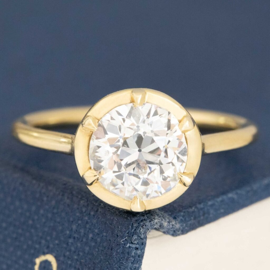 1.54ct Old European Cut Diamond Collet Solitaire