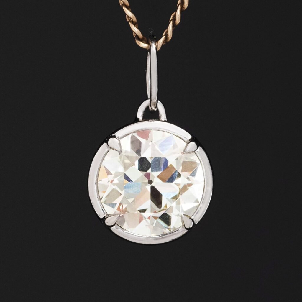 1.54ct Old European Cut Diamond Pendant, GIA S-T VVS2