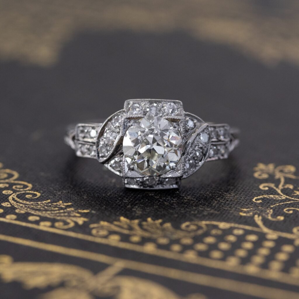 1.60ctw Edwardian Old European Cut Diamond Ring, GIA