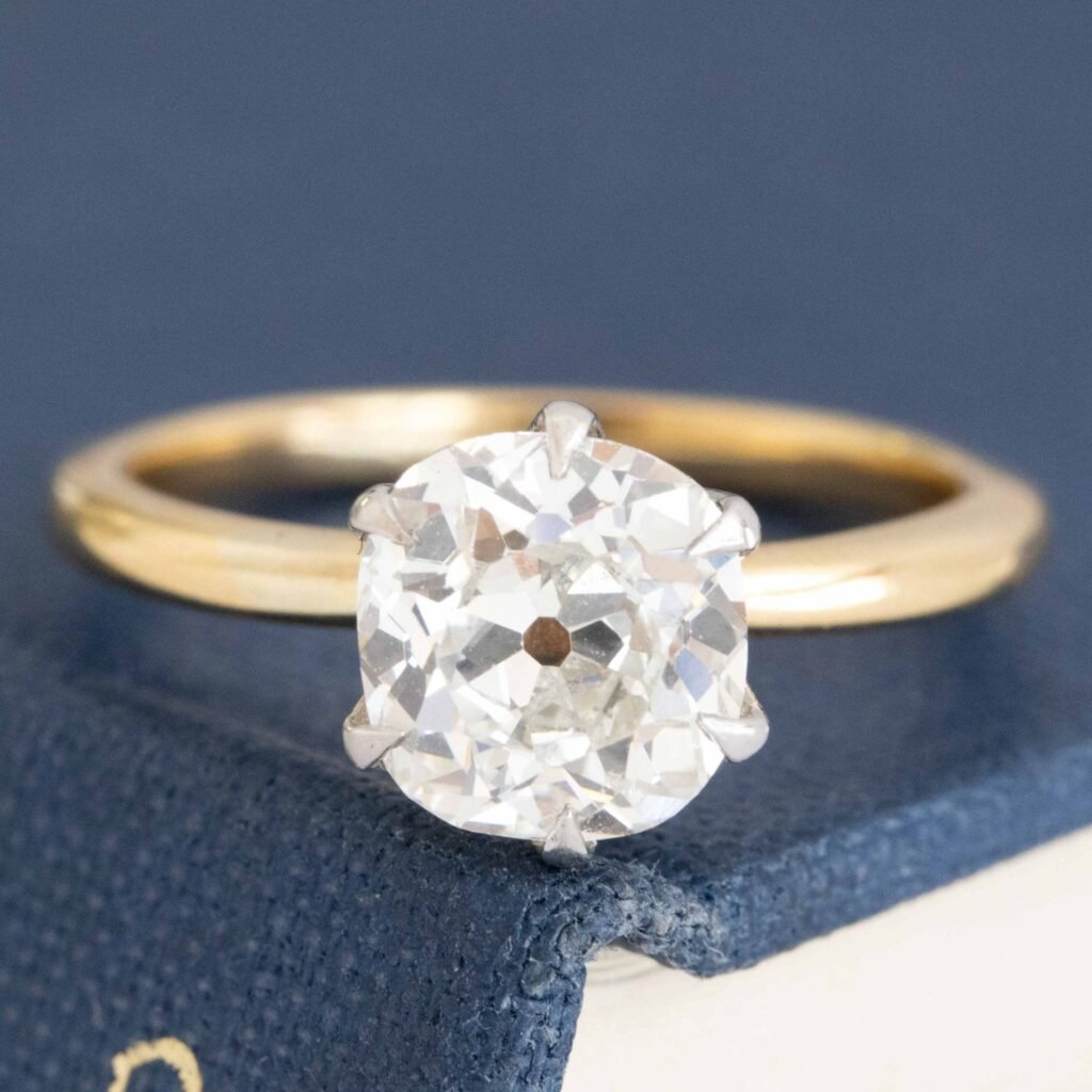 1.61ct Old Mine Cut Diamond Solitaire, GIA