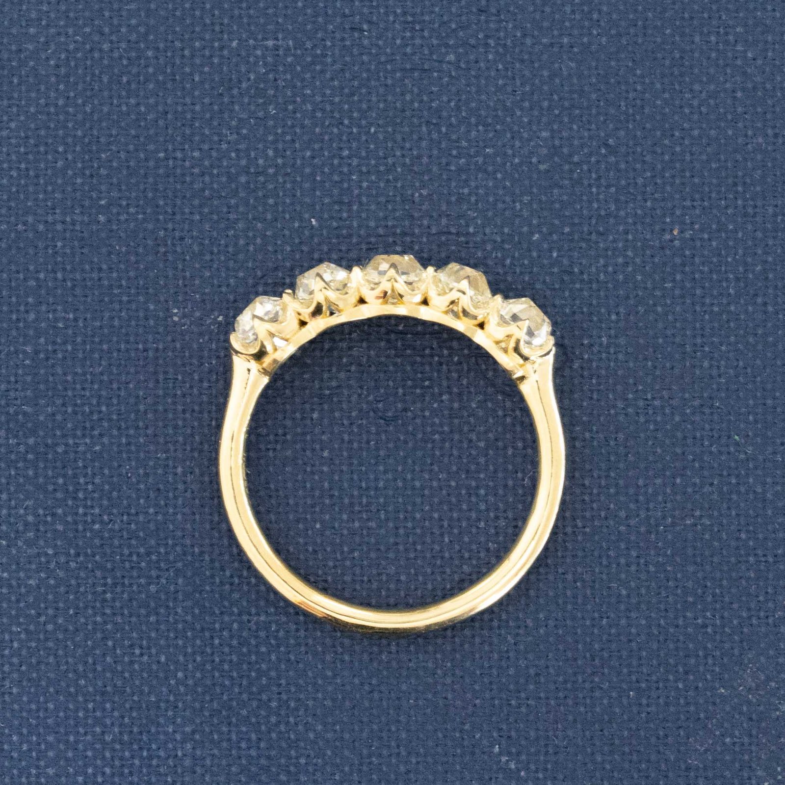 1.63ctw Old Mine Cut Diamond 5-Stone Band - Image 5