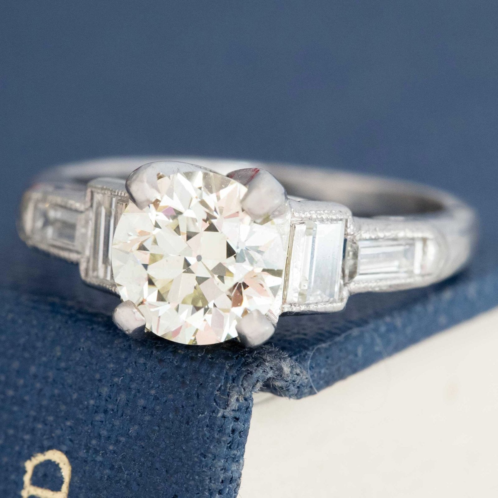1.65ctw Art Deco Old European Cut Diamond Ring - Image 5