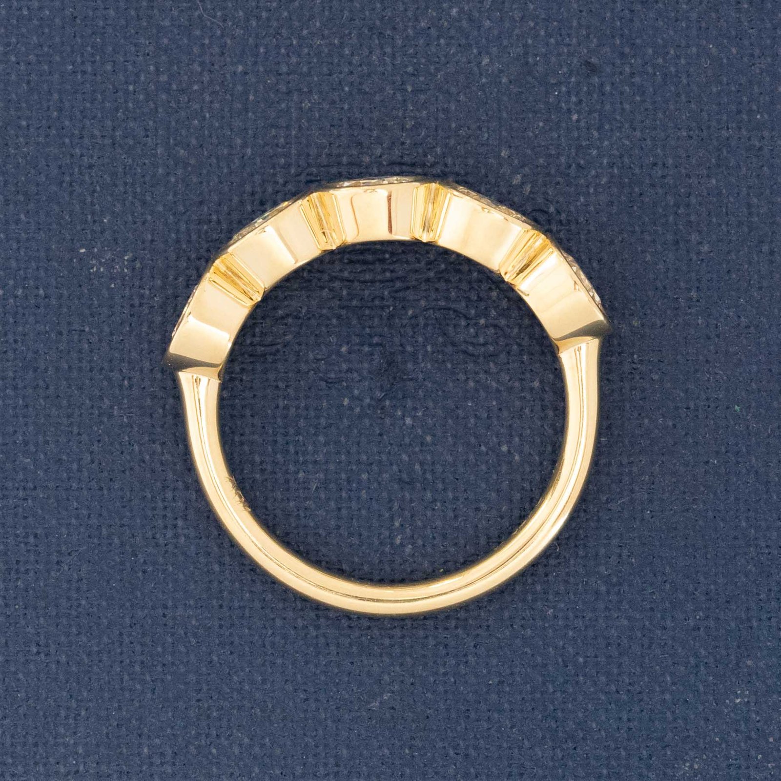 1.72ctw Old European Cut Diamond 5-Stone Bezel Band - Image 5
