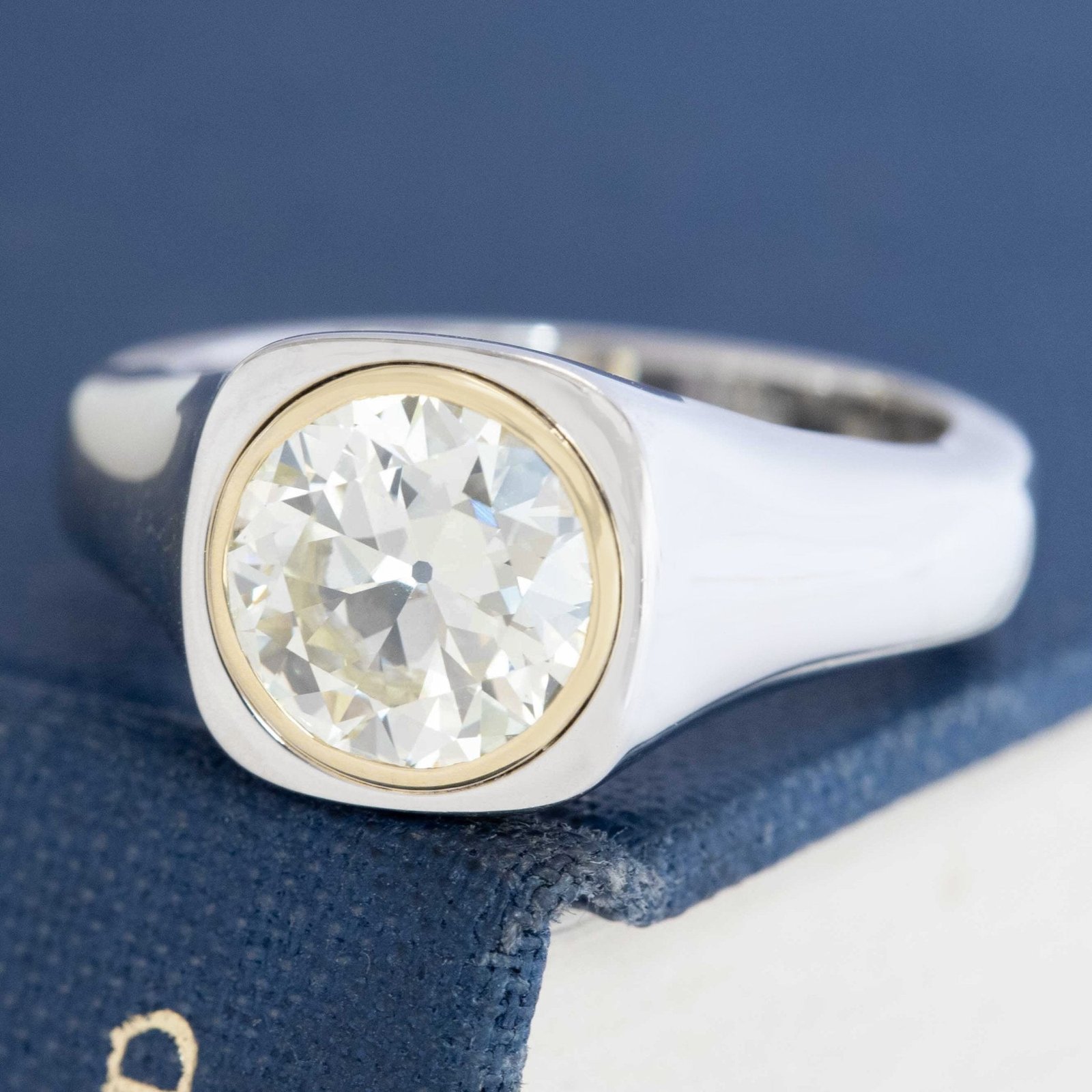 1.83ct Old European Cut Diamond Bezel Ring, GIA - Image 4