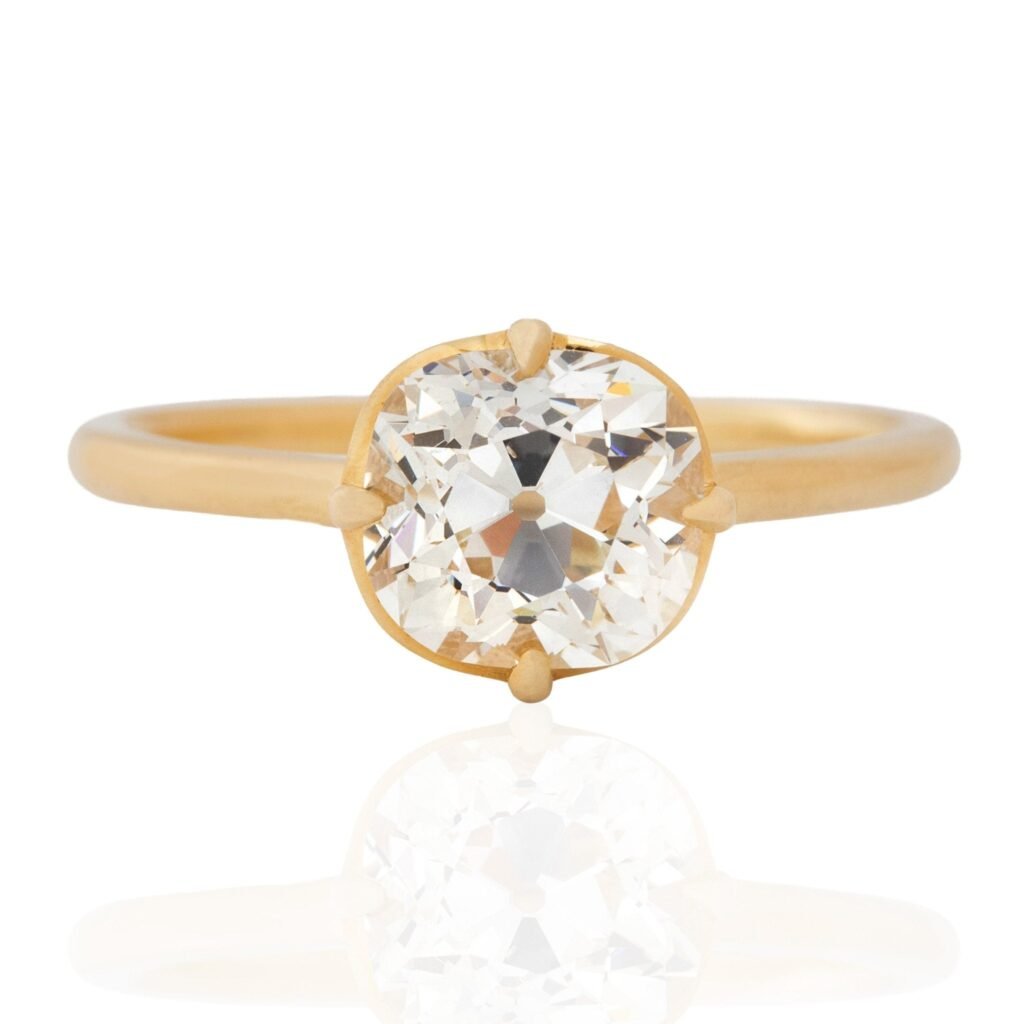 1.85ct Old Mine Cut Diamond Solitaire, GIA