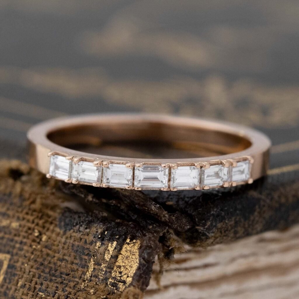 .18ctw Slim Baguette Cut Diamond 7-Stone Band