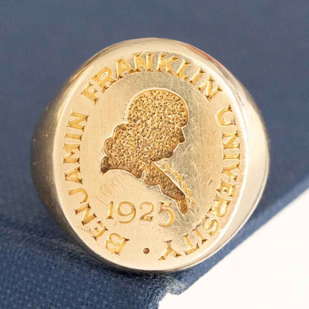 1925 Benjamin Franklin University Class Ring, by Tiffany & Co.