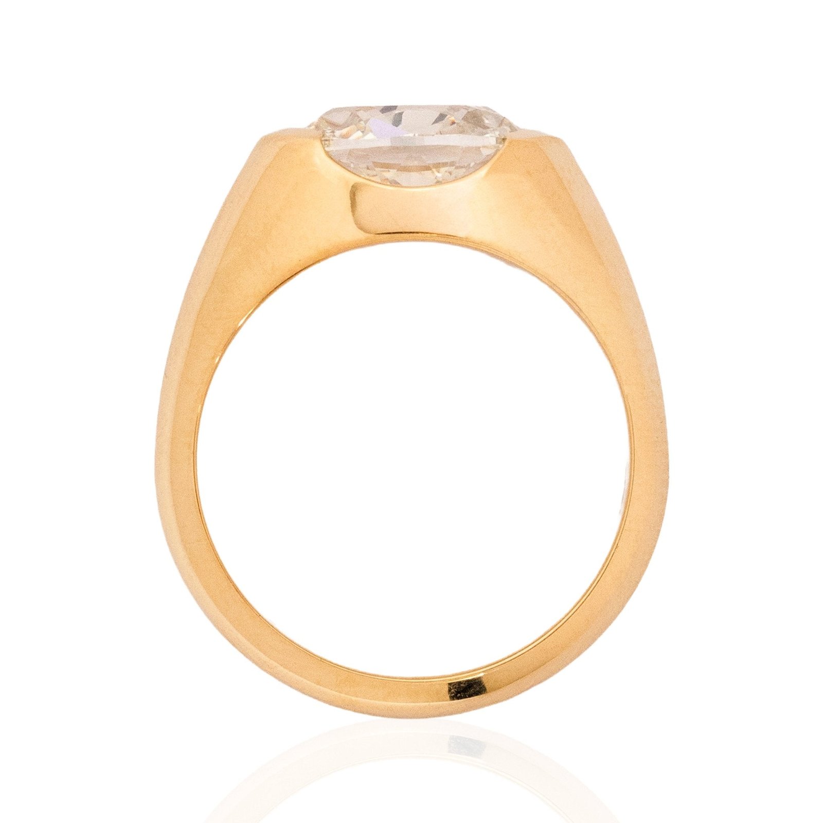 2.16ct Oval Cut Diamond Half-Bezel Solitaire, GIA - Image 5