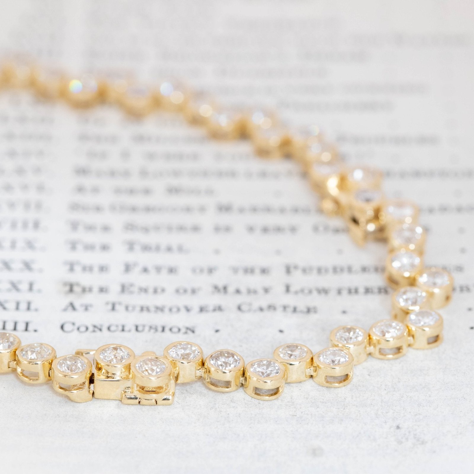 20.01ctw Old European Cut Diamond "Pebble" Bezel Necklace - Image 4