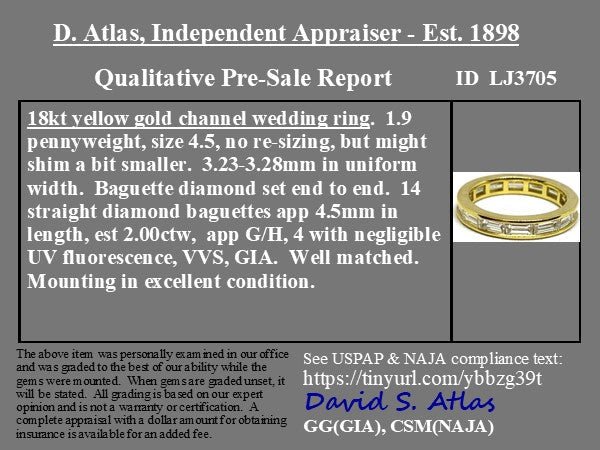 2.00ctw Baguette Cut Diamond Eternity Band - Image 4