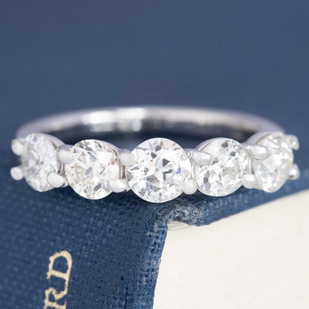 2.00ctw Old European Cut Diamond 5-Stone Band